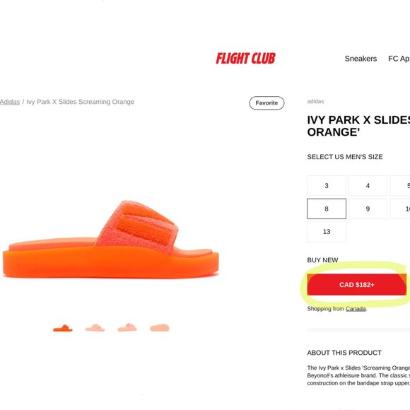 Brand New Unisex IVY PARK Platform Slides In Solar Orange - Picture 7 of 7